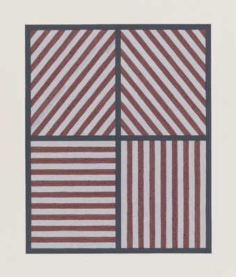 four rectangles with horizontal, vertical, and diagonal lines in them