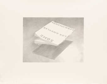 A black and white image of a book with the words Some Los Angeles Apartments on the cover