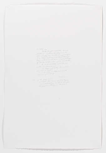 A graphite drawing reproducing a letter to the Army of 3.