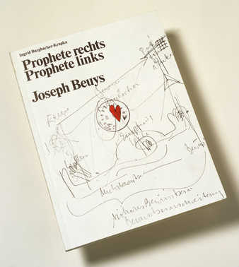 Bibliophile edition of a book by Ingrid Burgbacher-Krupka, elaborated by Beuys with various...