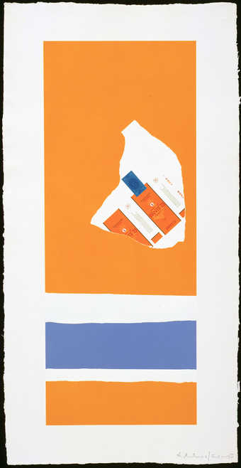 Proof; color lithograph, paper collage