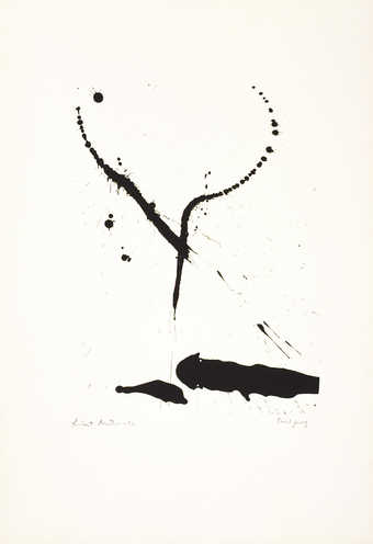 A lithograph from one stone.  From a series of seven prints.