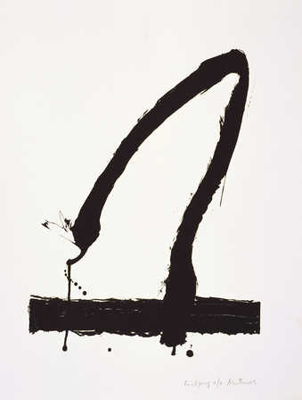 A lithograph from one zinc plate printed in black.  This editioned poster was for the exhibition...