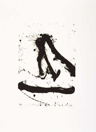 A lithograph printed from one zinc plate printed in black.