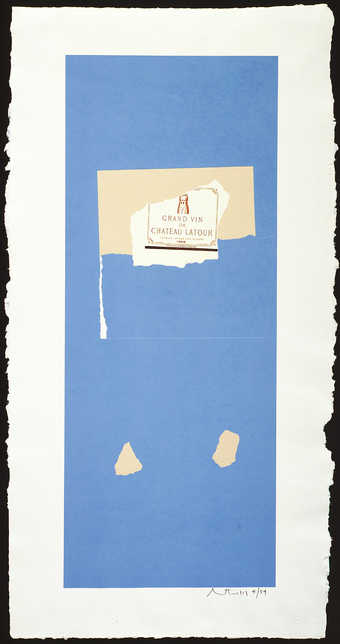 duplicate copy; color lithograph, paper collage