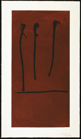 Proof; aquatint from one copper plate printed in brown