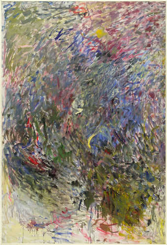 All over abstract composition with impressionistic like brushstrokes