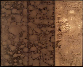 dark brown and black abstract work on paper