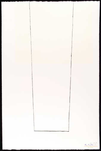 A lithograph form one stone and one aluminum plate printed in black and white.