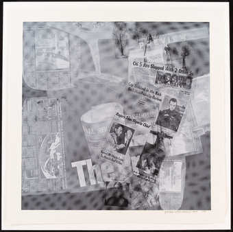 A series of screenprints made from two black and one white screens.  A series of prints created...