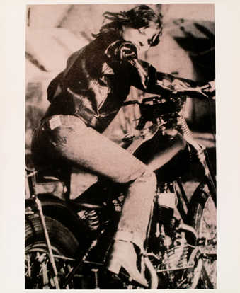 A series of three photographs of "Marlboro Men" and nine photographs of women poising...