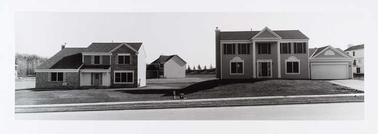 An image of newly constructed vacant homes.
