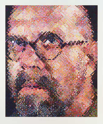A self portrait printed in 111 colors.