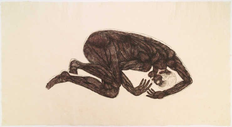 An image a sleeping person.