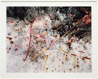 A manipulated photographic detail of crystals, jewels, etc.