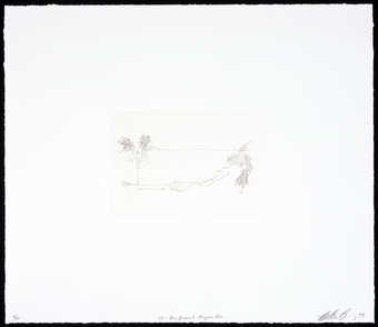 Two bees above a hole in the ground. Duplicate print 1999.85.