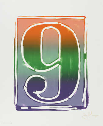 A color image of the figure 9.  A lithograph from one stone and two aluminum plates.