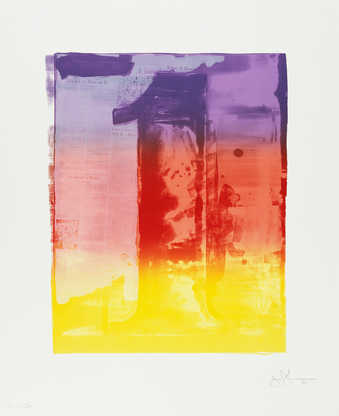 A color image of the figure I printed over an image of a newpaper page.  A lithograph printed...