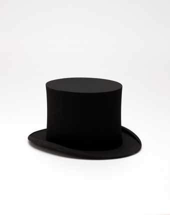 A matte black top hat.