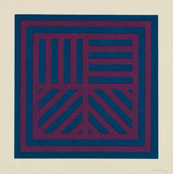 An oil base woodcut from 4 passes through the press on two woodblocks.