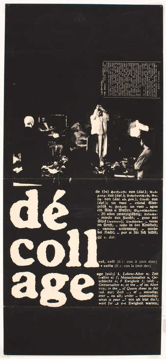 .1:  Wrap around coverWrapper (no insides) for dé-coll/age 3, special issue on Fluxus. Printed...