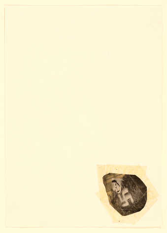 A grid on collaged sheets of paper.  Each sheet has a 1/4" sheet of plate glass, cut...