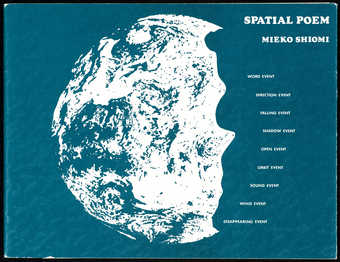 Includes 2 postcards promoting the book. Contains records of 9 Spatial Poems performed 1965 - 1975.