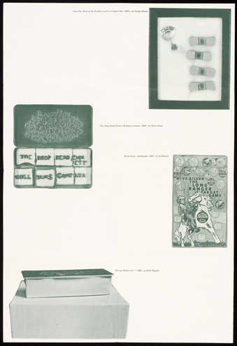 Green print on white paper; print one side; folded: Gallery announcement for the Something Else...