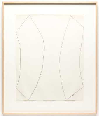 A graphite study for the work Double Curve 1988.380.1-.2.