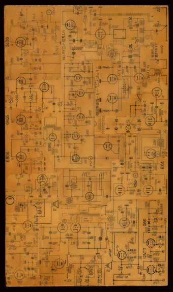 A constructed circuit board diagram.