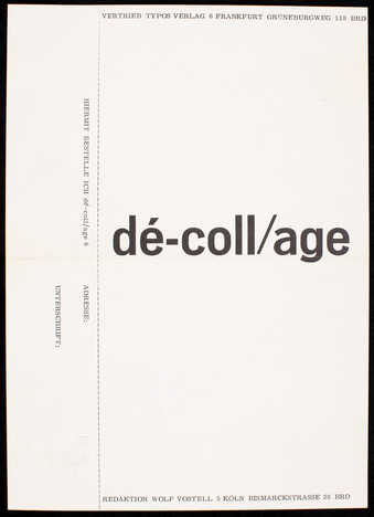 Black print on white paper; printed on both sides; folded.  Includes a tearaway section....