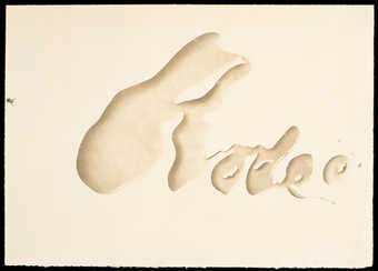 The word rodeo spelled using liquid letters on a white background.